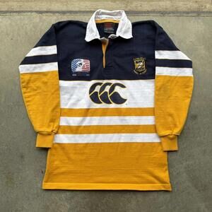 Vintage 90s Canterbury US Naval Academy Rugby polo long sleeve size large RARE